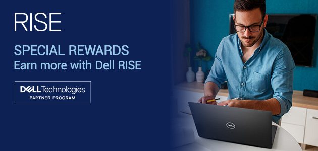 In addition to Baseline Rewards scheme authorized Dell Technologies partners can earn extra rewards and bonuses with exclusive quarterly Dell RISE promotions.