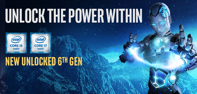 The unlocked Intel® Core™ i5-6600k and i7-6700k processors features Intel® Turbo