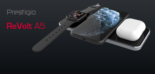 Powerful wireless station ReVolt A5 by Prestigio is the perfect solution for charging gadgets like the iPhone